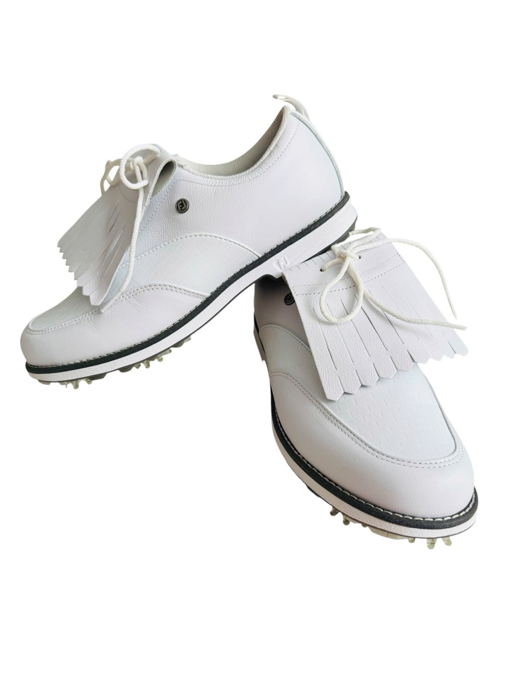 FootJoy DryJoys Premiere Series Women’s Golf Shoes Size 8 M White Kiltie Spikes